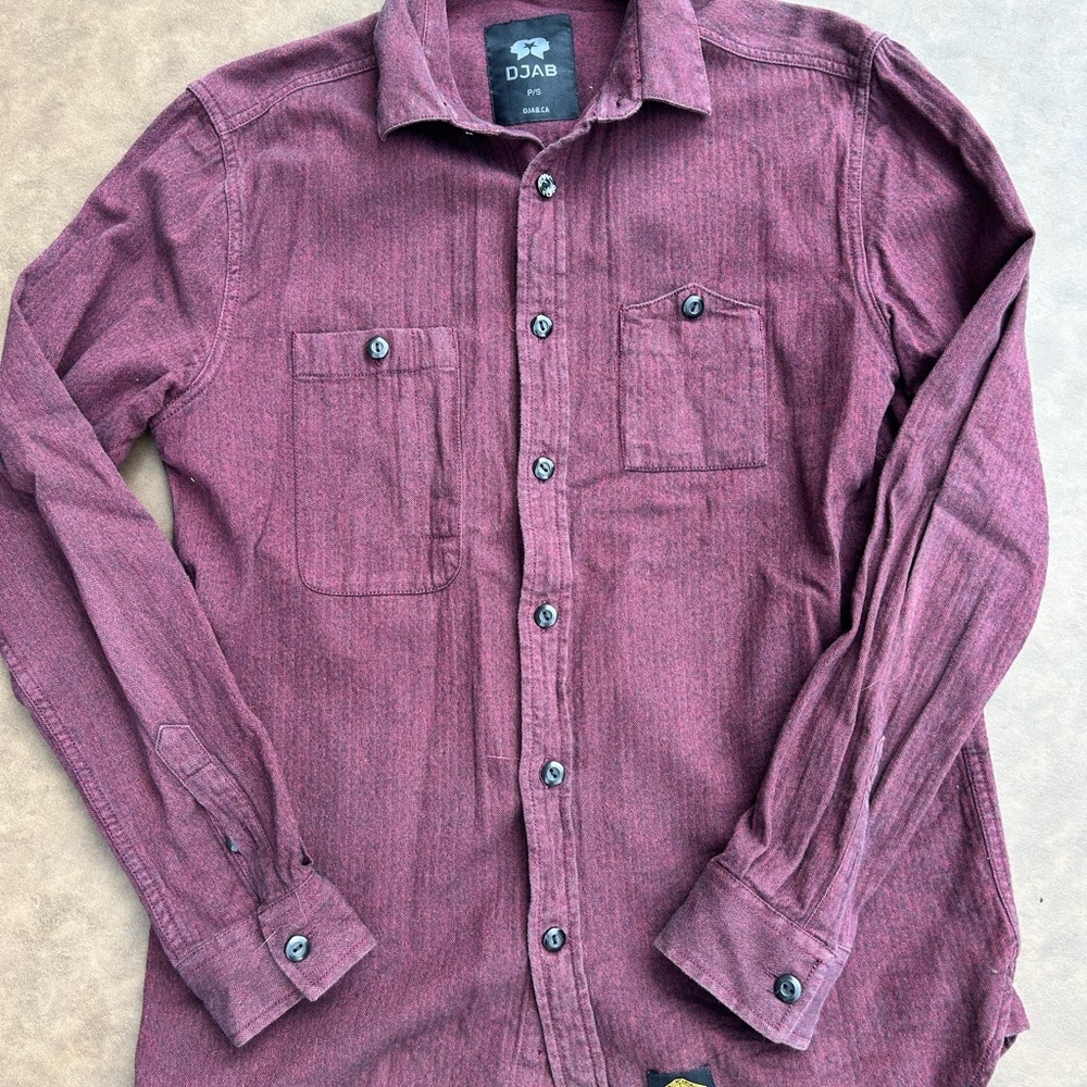 Simons Maroon Casual Button Down Shirt